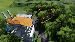 飞越丛林体验设施模拟图
