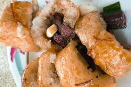圖15：岡山獨門的豬肝捲是當地獨特美食