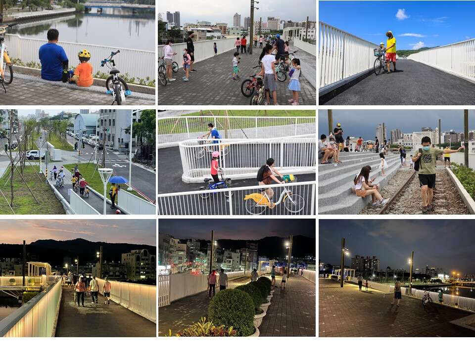 愛河景觀橋剛落成,吸引民眾前往遊憩。(圖片來源:高雄市政府工務局)