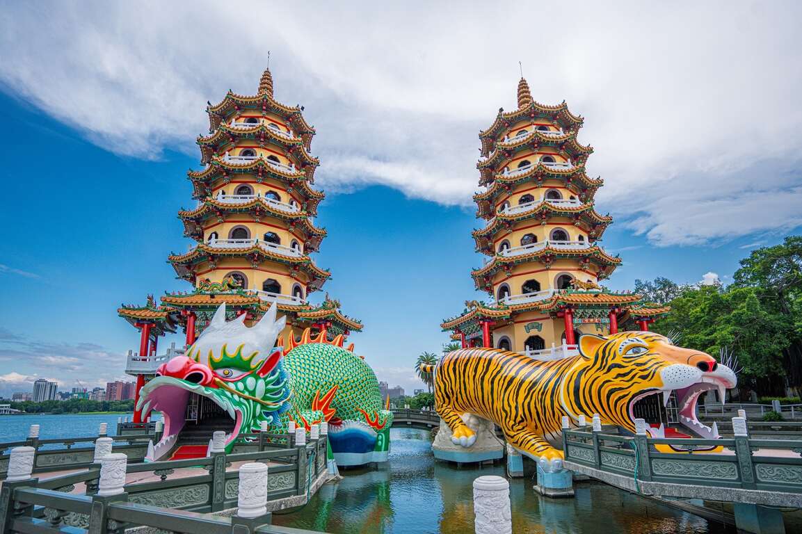 Image 10. Dragon and Tiger Pagodas at Lotus Pond – Enter through the Dragon’s Mouth and Exit the Tiger’s Mouth to Ward Off Evil and Bring Good Fortune
