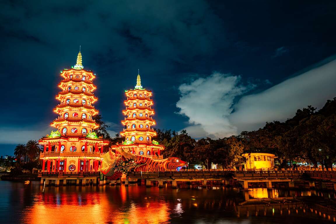 Image 11. Dragon and Tiger Pagodas at Lotus Pond – Enter through the Dragon’s Mouth and Exit the Tiger’s Mouth to Ward Off Evil and Bring Good Fortune