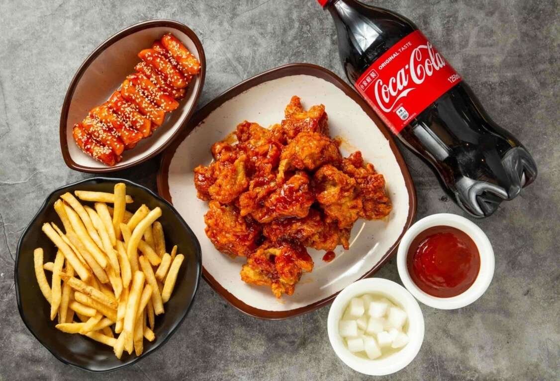 圖九、鹹酥雞和飲品,超級絕配,美味加倍