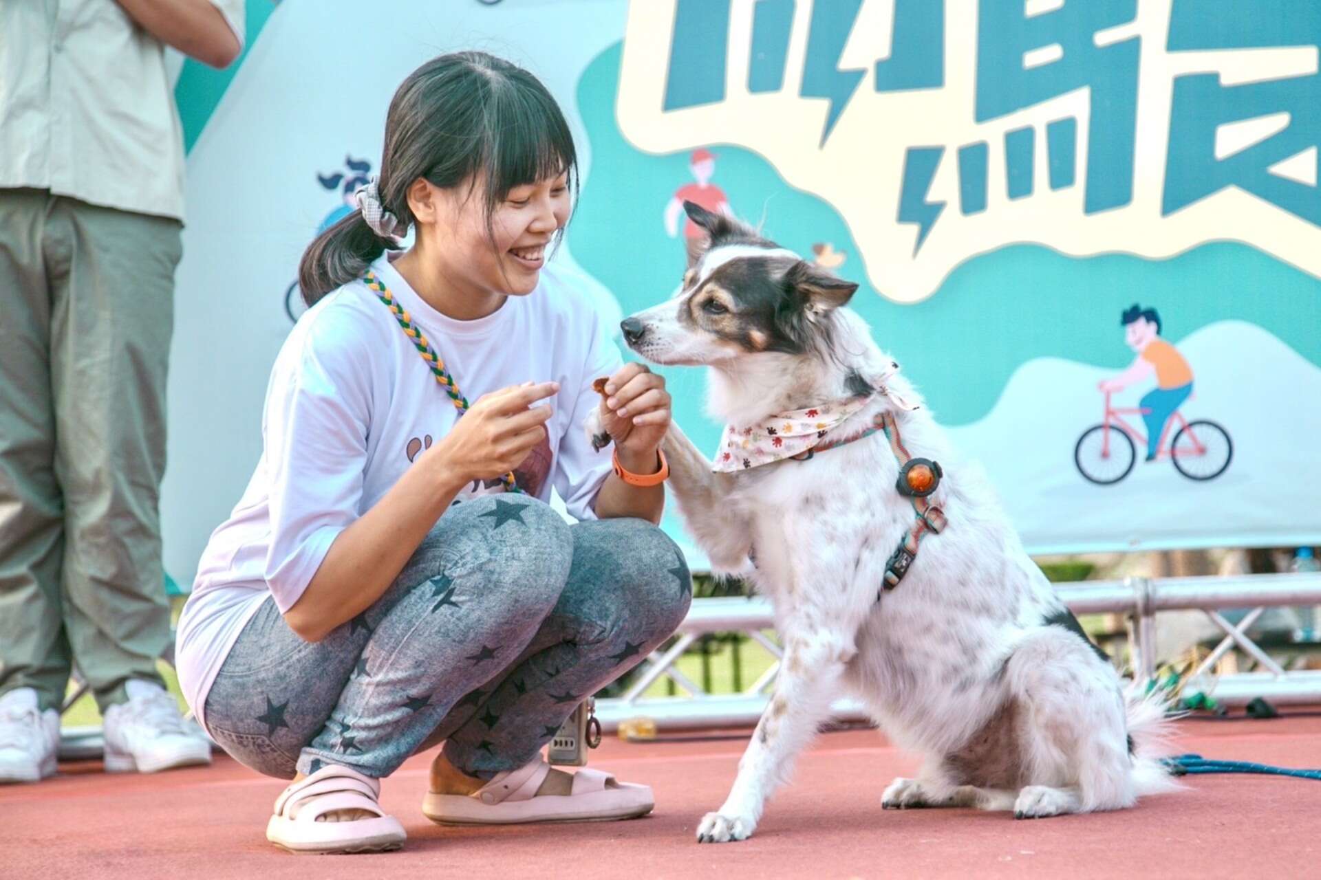 圖2、乘風而騎林園場特別舉辦「毛起來玩」活動，讓毛小孩大秀才藝。