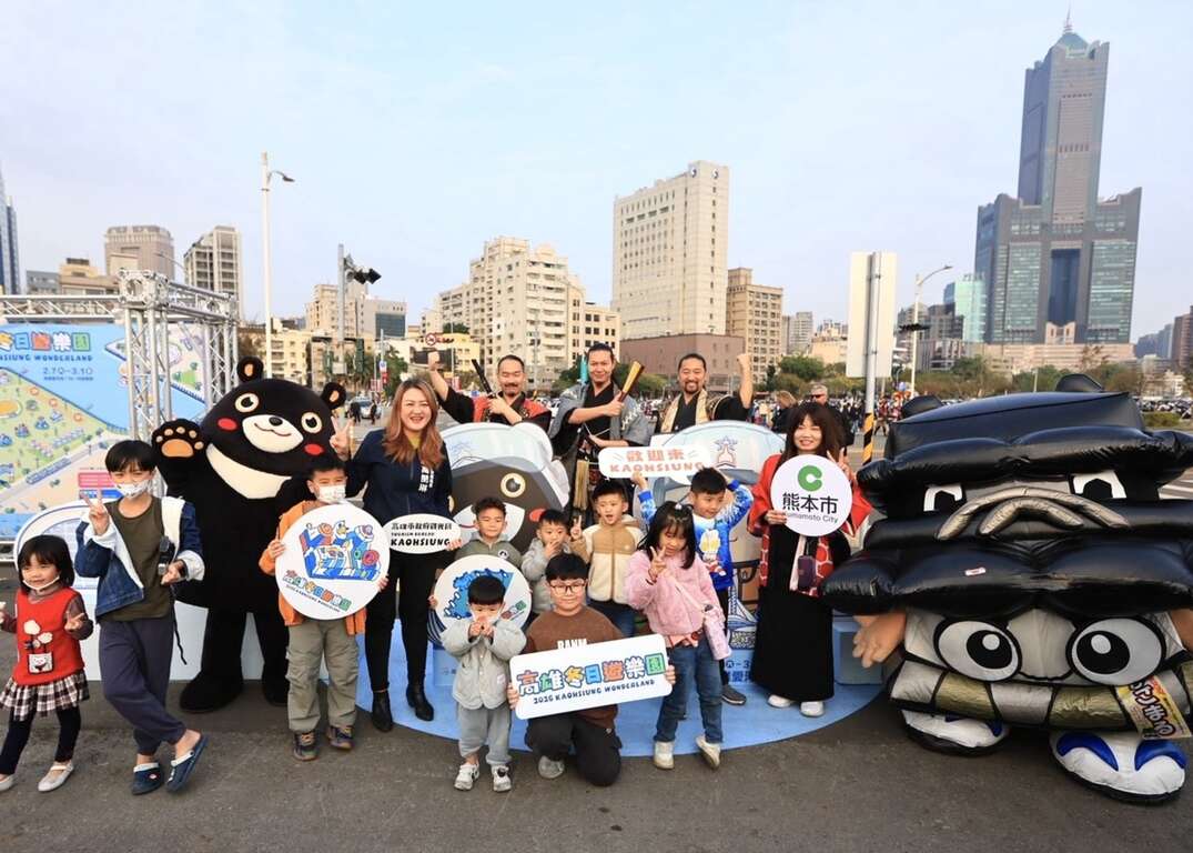 圖17.熊本縣「熊本城迎賓武將隊」攜手熊本市吉祥物「肥後丸」帶來充滿舞台魅力的演出。