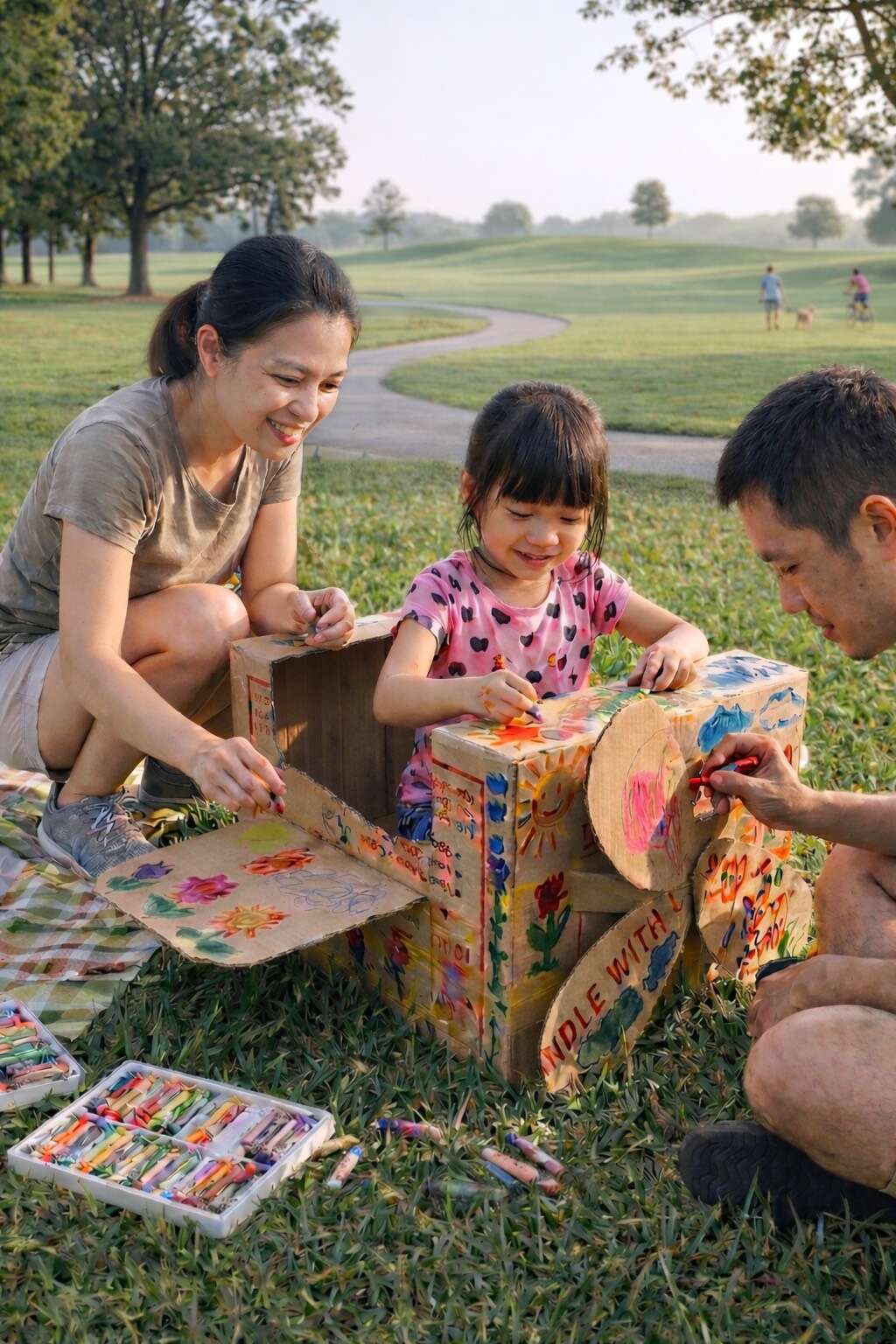 图5、亲子手作坊-梦想启航造飞机篇。
