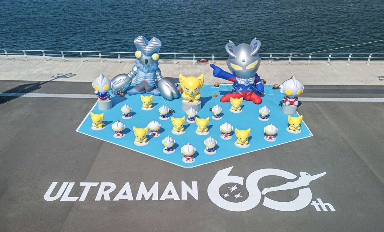 Figure 12: Chibi-style Ultraman installations are a hit with visitors of all ages.