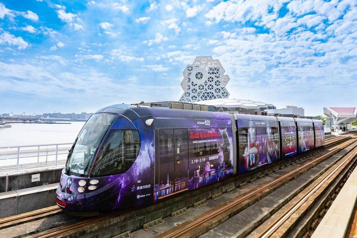 Figure 14: The LRT is transformed into a mobile Ultraman-themed art installation.