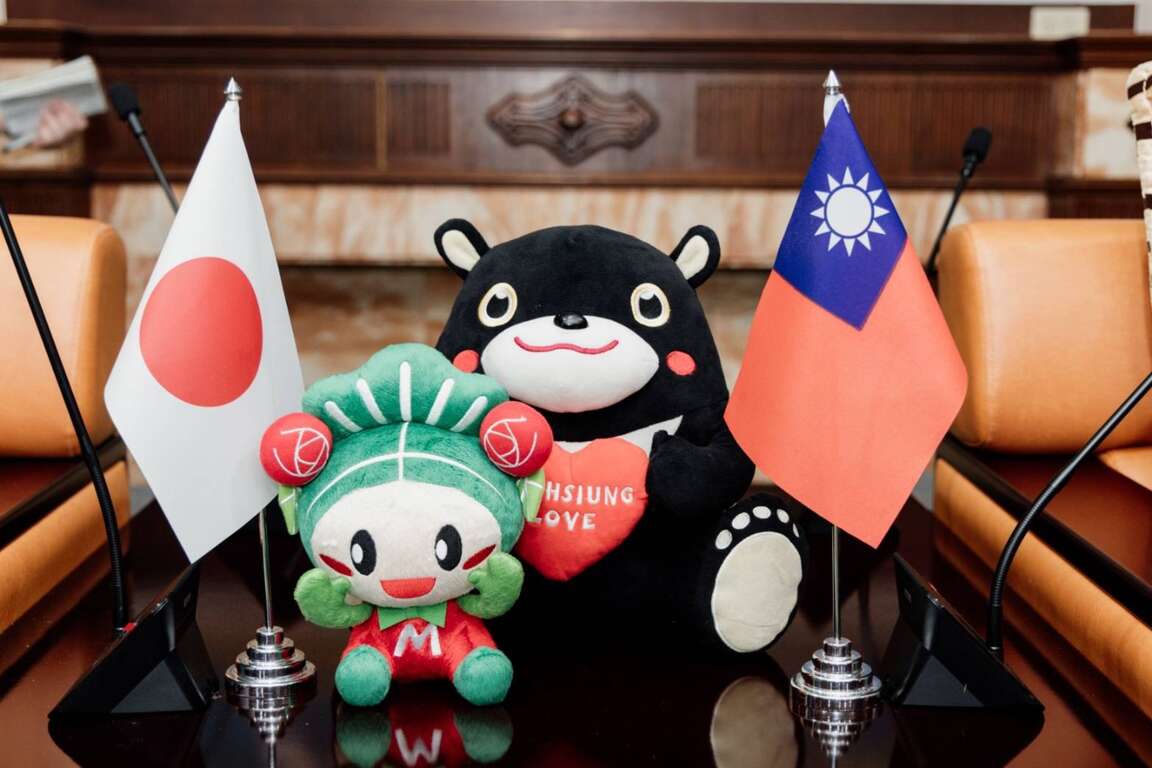 圖9：觀光局期盼未來兩市觀光協會簽署交流MOU，及觀光大使「高雄熊」與松原市吉祥物「松原君」IP 聯名合作。