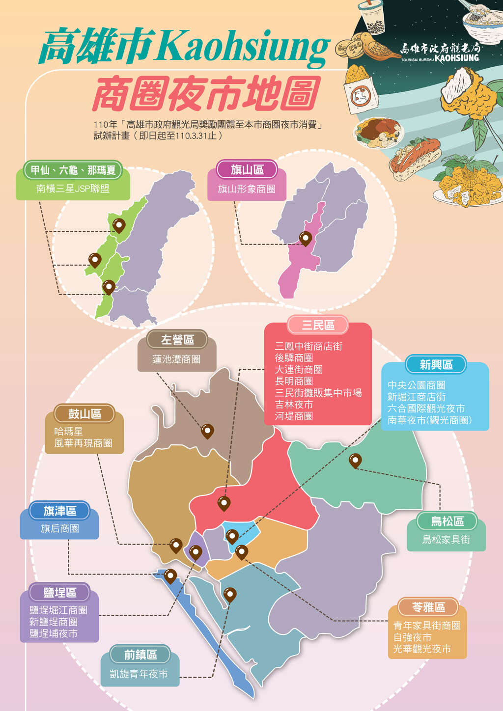 3-高雄商圈夜市地图