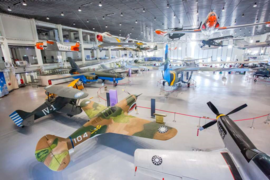 全國唯一懸吊飛機博物館就在岡山航空教育展示館 圖四、 高雄第一座、具有「烏魚拜媽祖」傳說的旗津天后宮(中山大學王威棋提供)