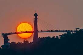 岗山之眼夕阳美景