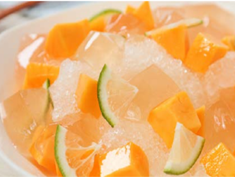 圖說6.芒果愛玉最搭，快來一碗冰涼過夏天。