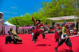 图2.「LARP宗亲会」以Cosplay角色扮演东西方战士融入宋江阵