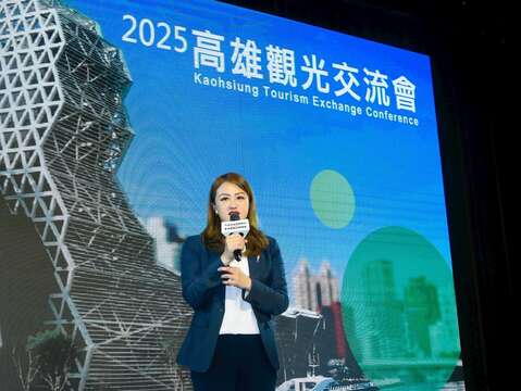 图说2： 高雄市政府观光局高闵琳活动致词。