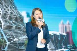 图说1： 高雄市政府观光局高闵琳活动致词。