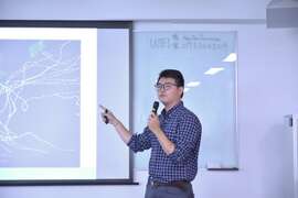 图2嘉南药理大学环资系陈宇修老师主讲「旅宿业环保标章与净零碳排趋势」