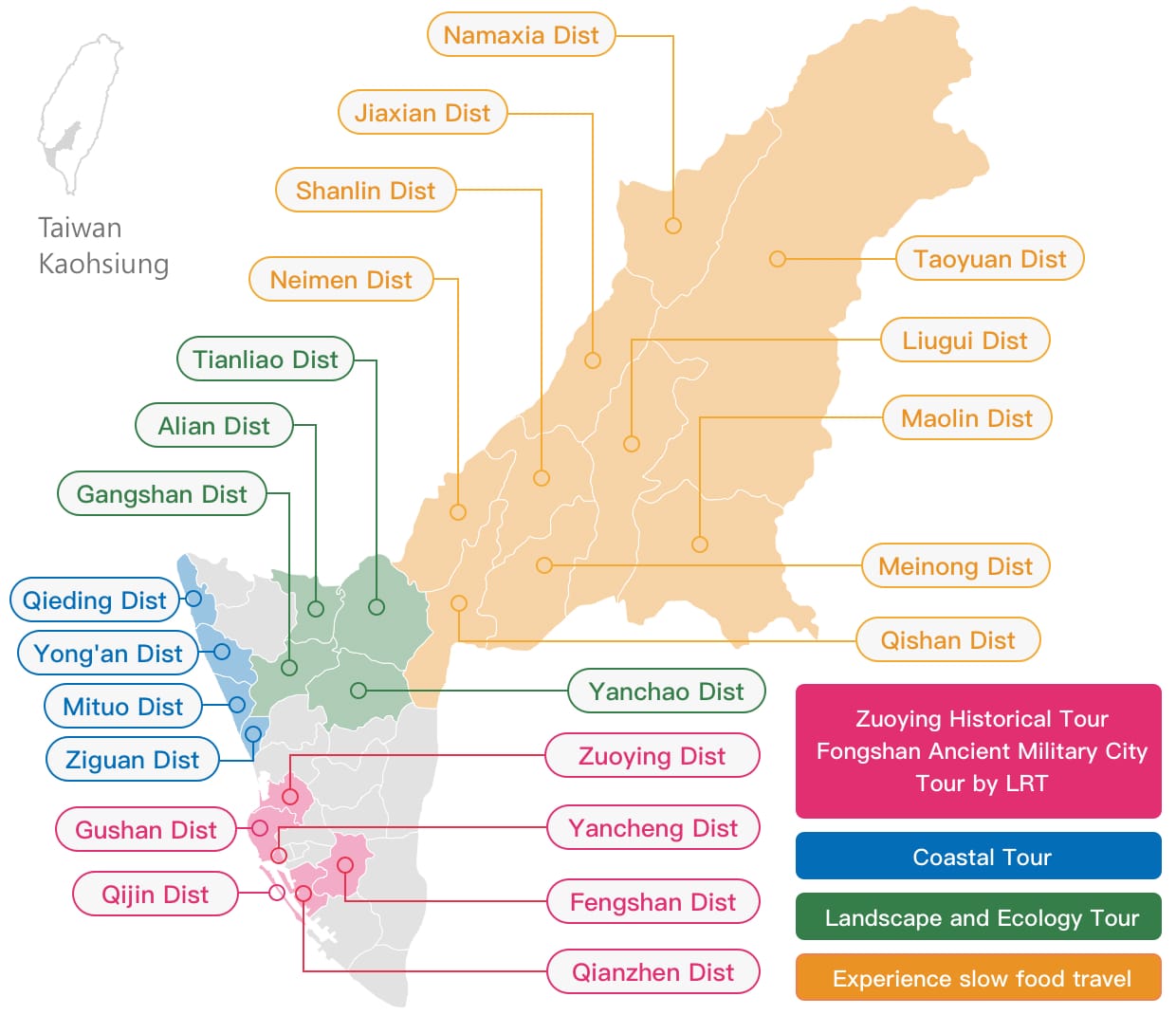 Regional tourism map